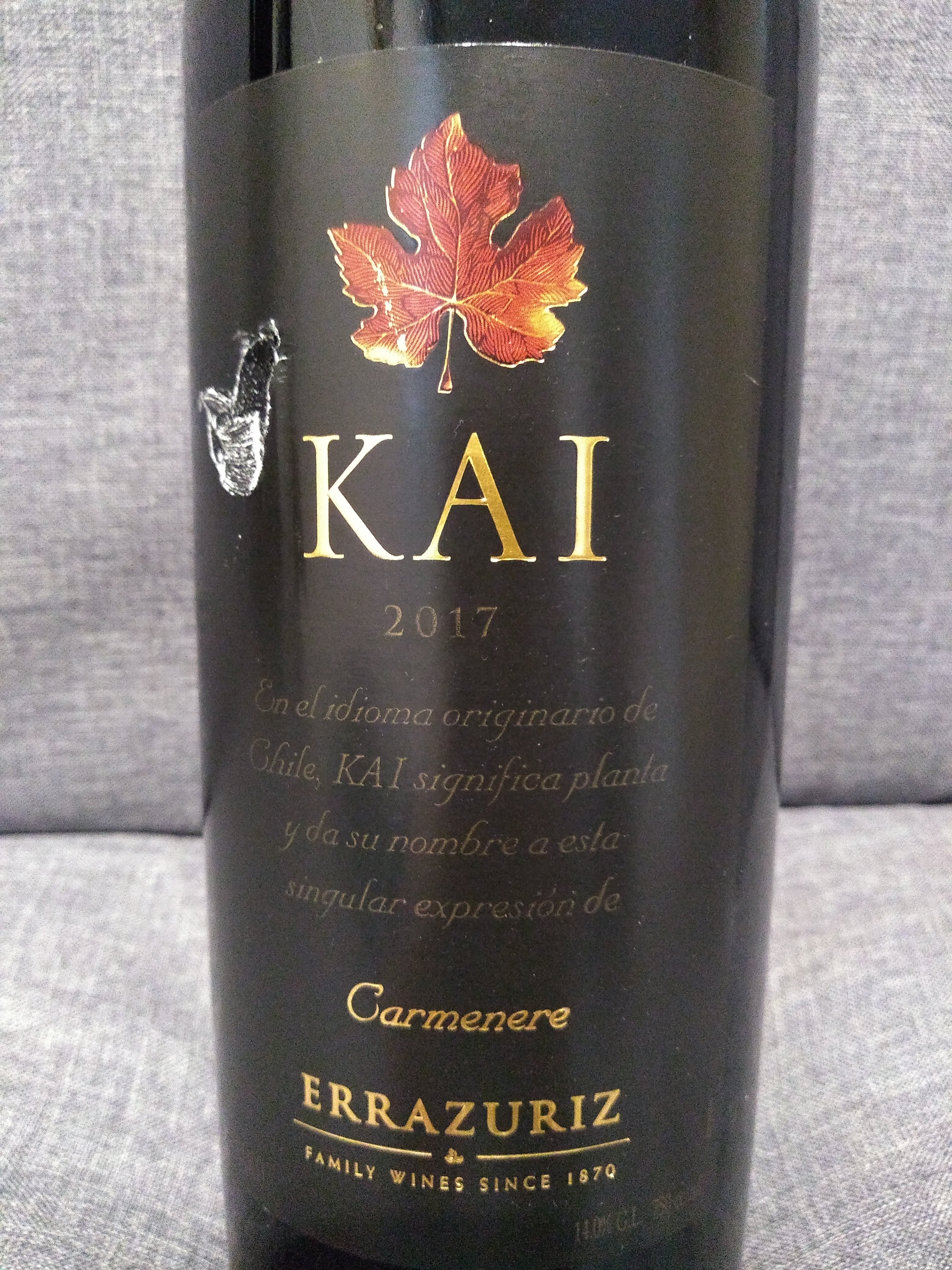 Wine Review: Errazuriz Kai Carmenere - The Wine Diplomats